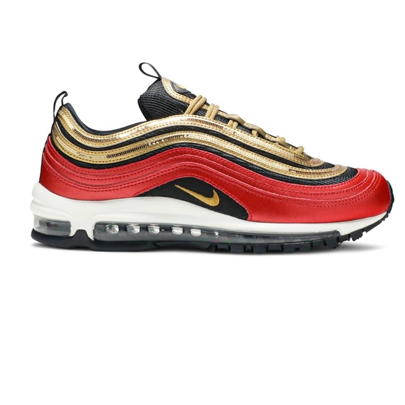 Nike Air Max 97 'Gold Sequin' Sneakers - Picture 1 of 11